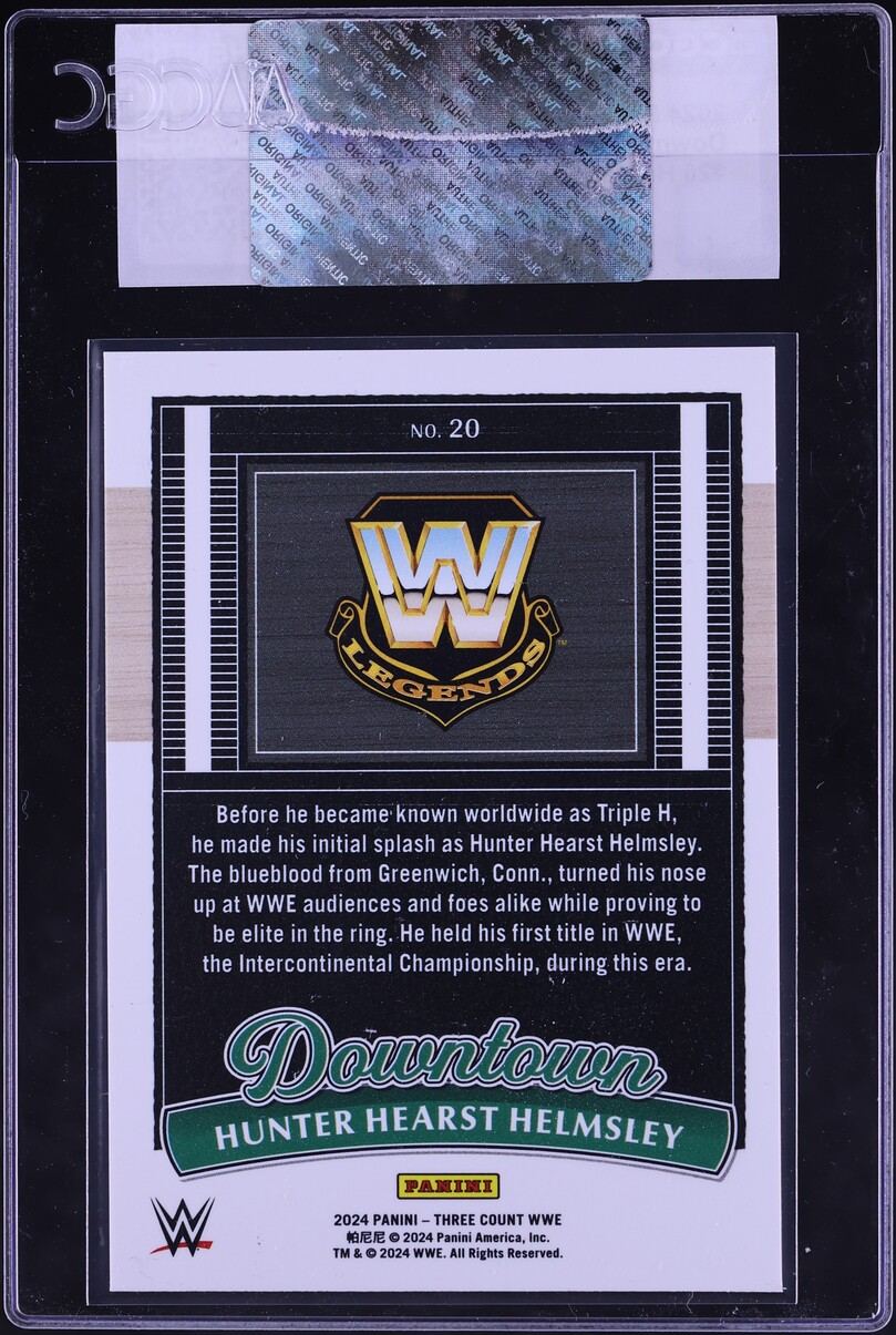 2024 Panini Three Count WWE Downtown Hunter Hearst Helmsley #20 CGC AUTH