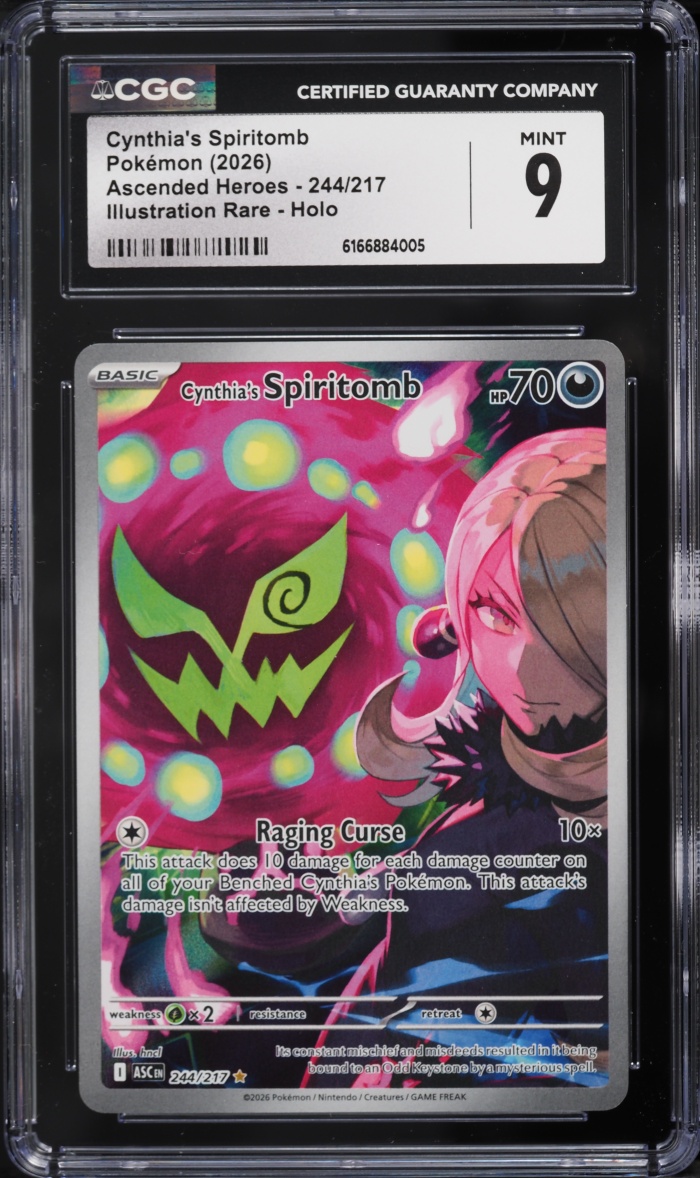 2026 Pokemon Mega Evolution Ascended Heroes IR Cynthia's Spiritomb #244 CGC 9 MINT