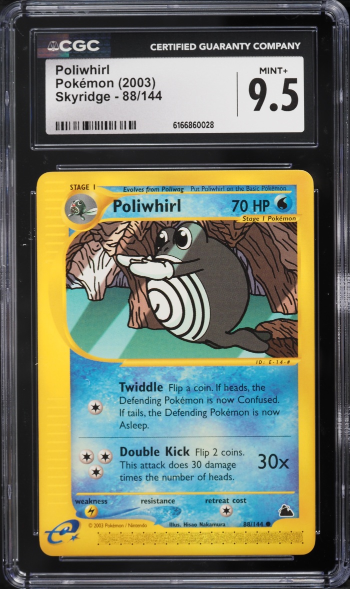 2003 Pokemon Skyridge Poliwhirl #88 CGC 9.5 MINT+