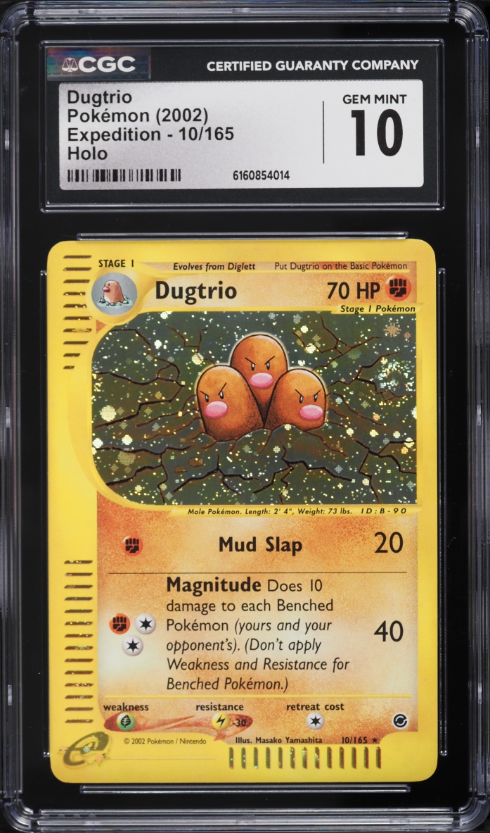 2002 Pokemon Expedition Holo Dugtrio #10 CGC 10 GEM MINT