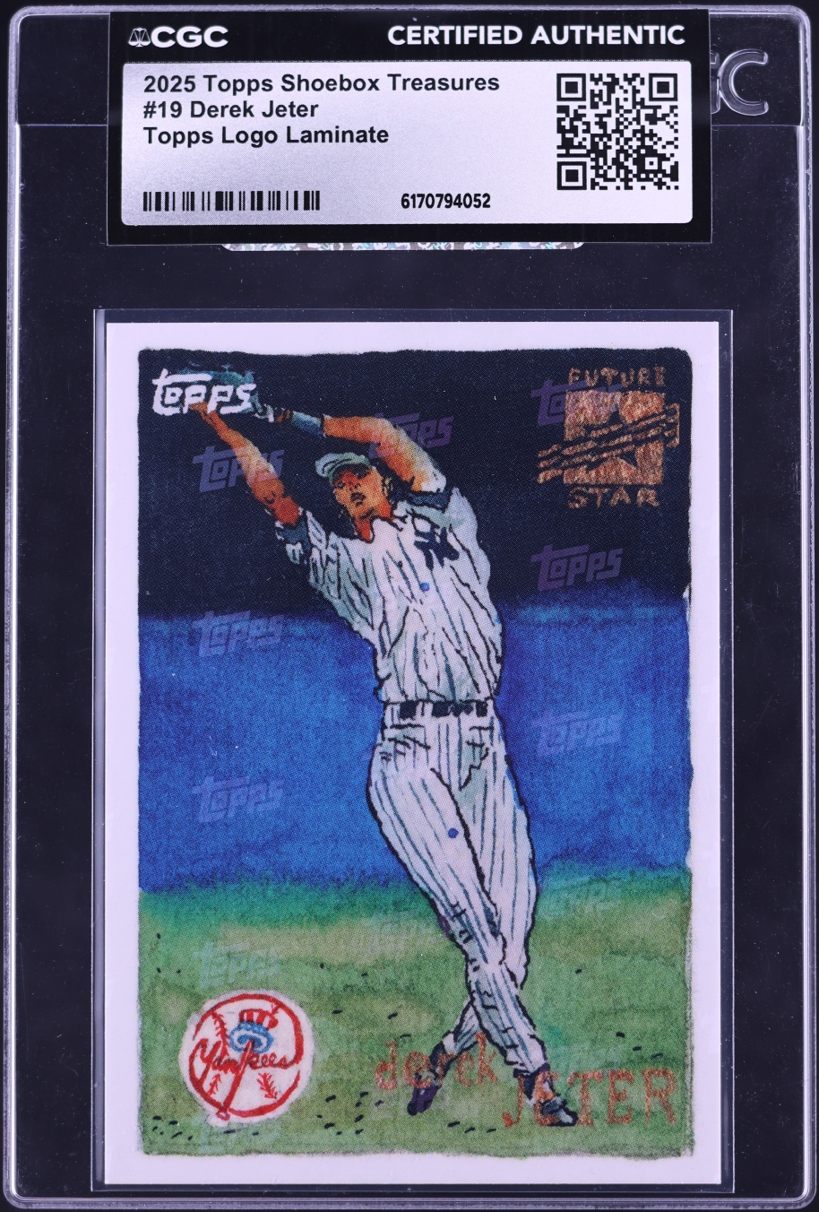 2025 Topps Shoebox Treasures Logo Laminate Derek Jeter 35/35 #19 CGC AUTH