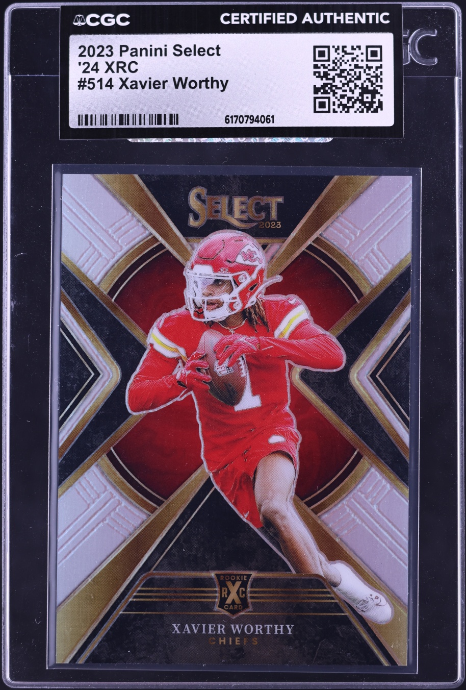 2023 Select '24 XRC Xavier Worthy ROOKIE #514 CGC AUTH