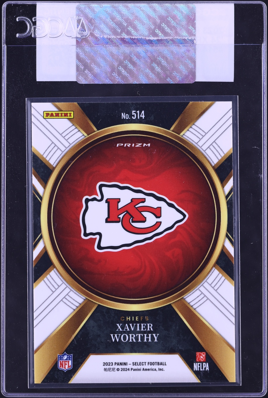 2023 Select '24 XRC Xavier Worthy ROOKIE #514 CGC AUTH