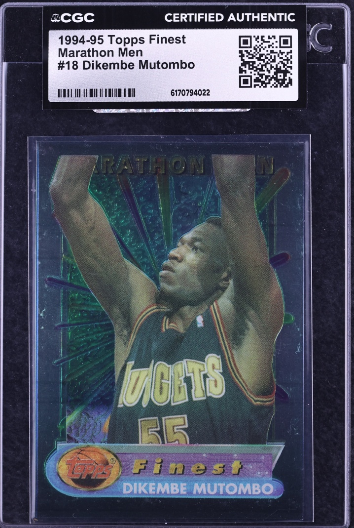 1994 Finest Marathon Men Dikembe Mutombo #18 CGC AUTH