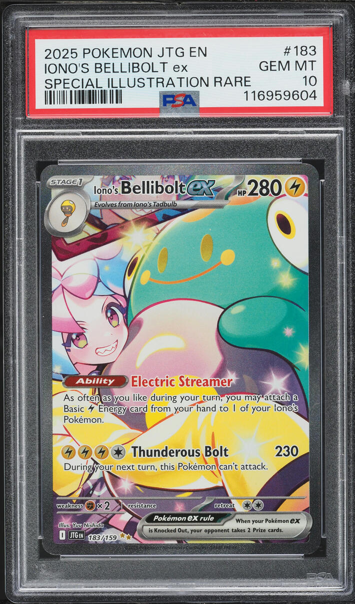 2025 Pokemon Scarlet & Violet Journey Together SIR Iono's Bellibolt ex #183 PSA 10 GEM MINT