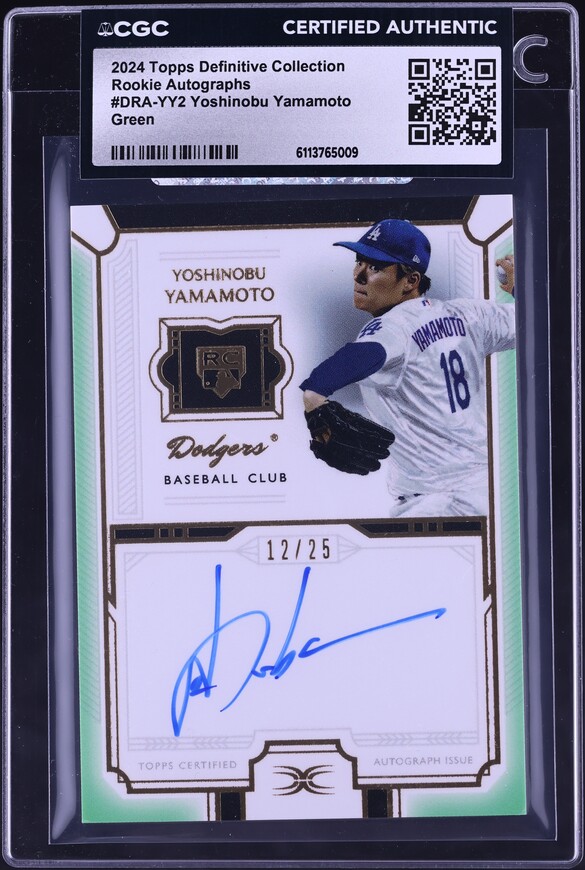 その他 TOPPS DEFINTIVE 2024 Topps Definitive Collection Yoshinobu Yamamoto RC PATCH AUTO