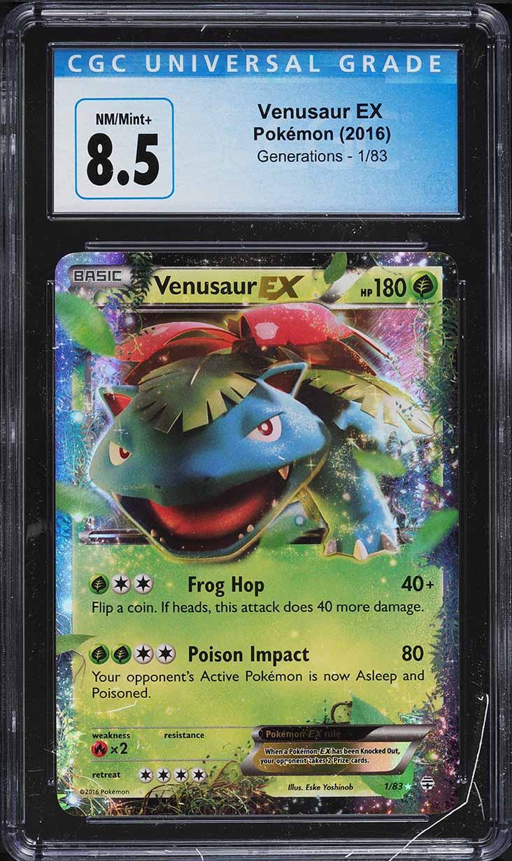2016 Pokemon XY Generations Venusaur EX #1 CGC 8.5 NM-MT+