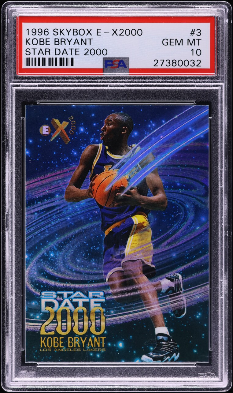 1996 Skybox E-X2000 Star Date 2000 Kobe Bryant ROOKIE #3 PSA 10 GEM MINT