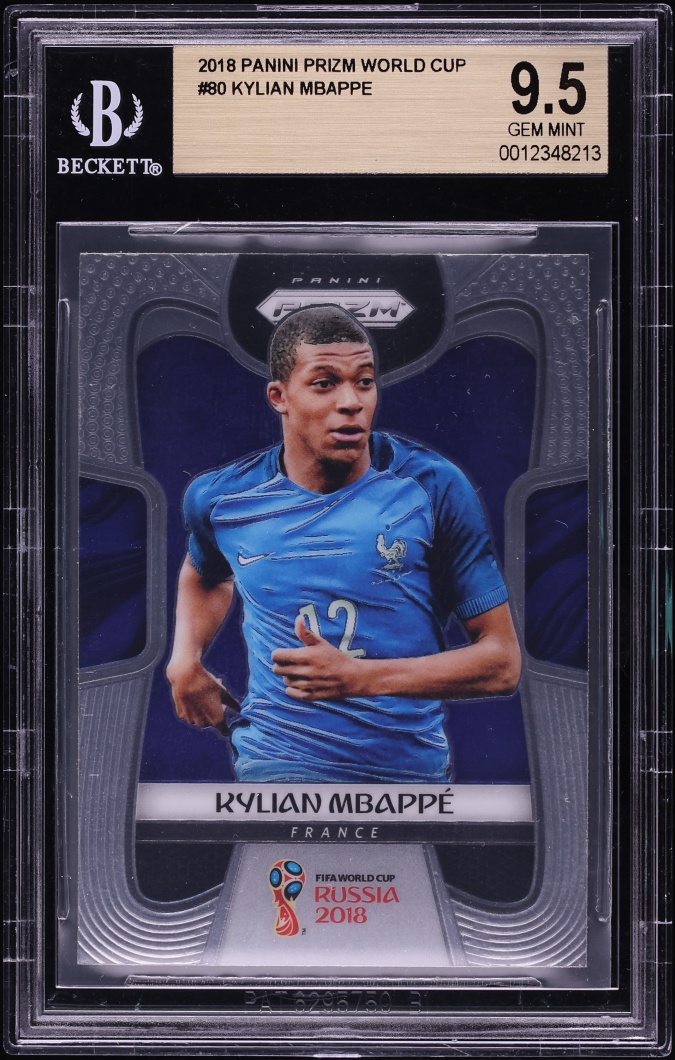 2018 Panini Prizm World Cup Kylian Mbappe ROOKIE #80 BGS 9.5 GEM MINT
