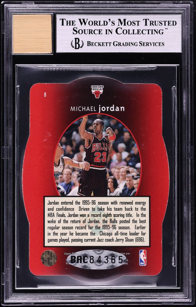 1996 SPx Basketball Michael Jordan AUTO #8 BGS 9 MINT