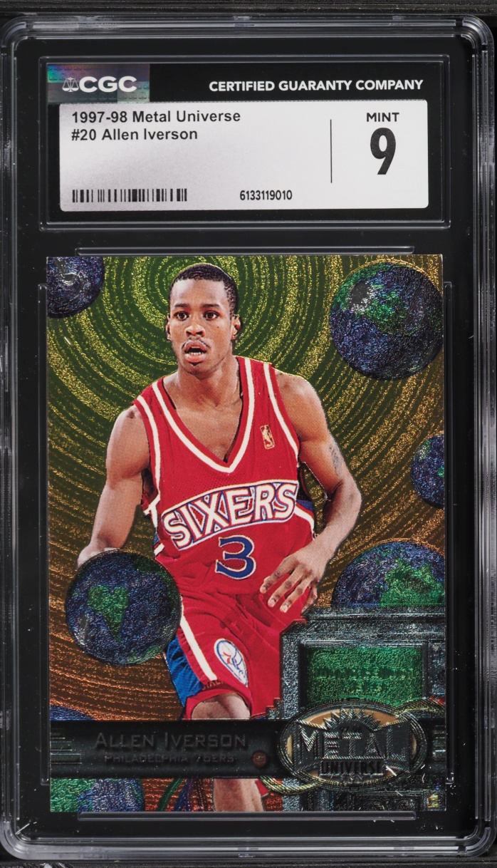 1997 Metal Universe Allen Iverson #20 CGC 9 MINT