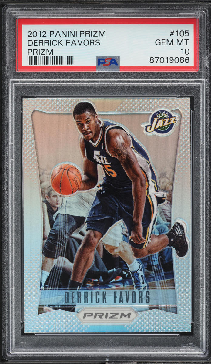2012 Panini Prizm Silver Derrick Favors #105 PSA 10 GEM MINT