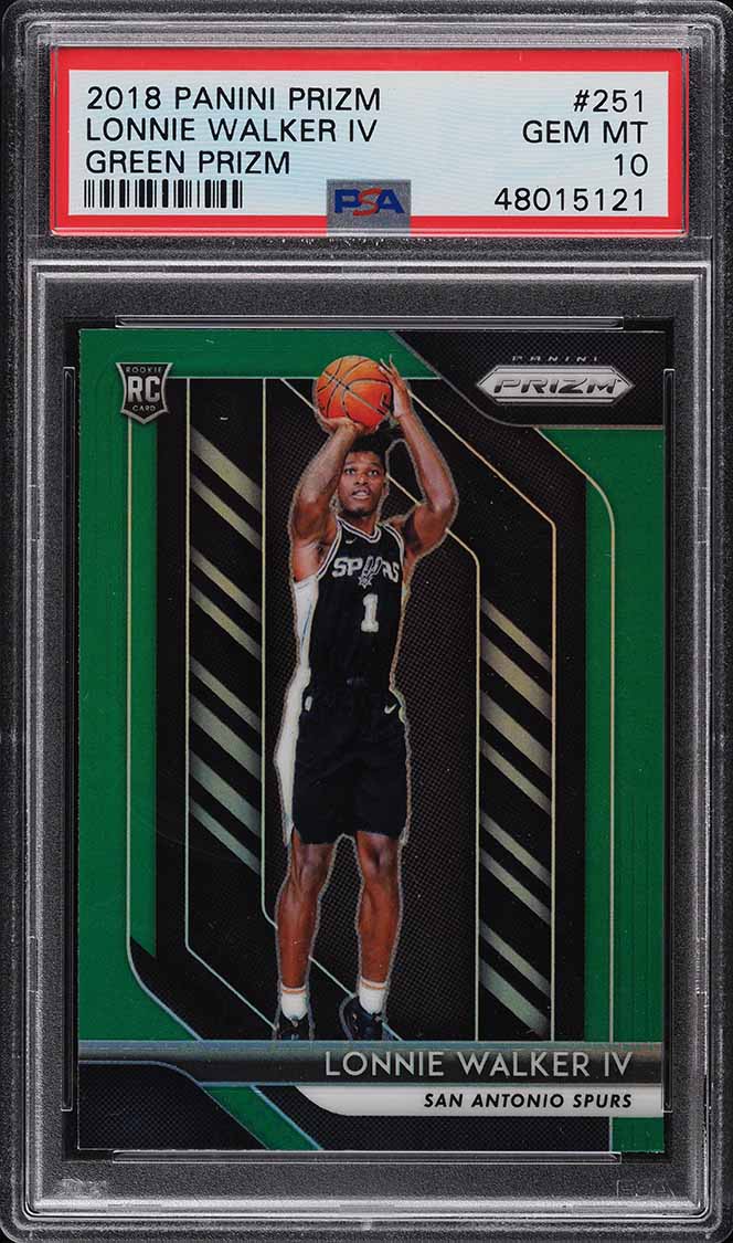 2018 Panini Prizm Green Lonnie Walker IV ROOKIE #251 PSA 10 GEM MINT