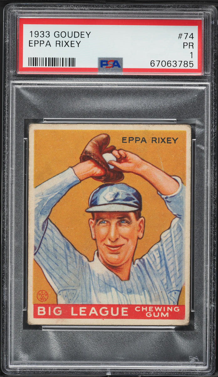 1933 Goudey Eppa Rixey #74 PSA 1 PR on Fanatics Collect