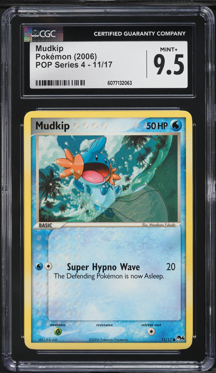 2006 Pokemon POP Series 4 Mudkip #11 CGC 9.5 MINT+