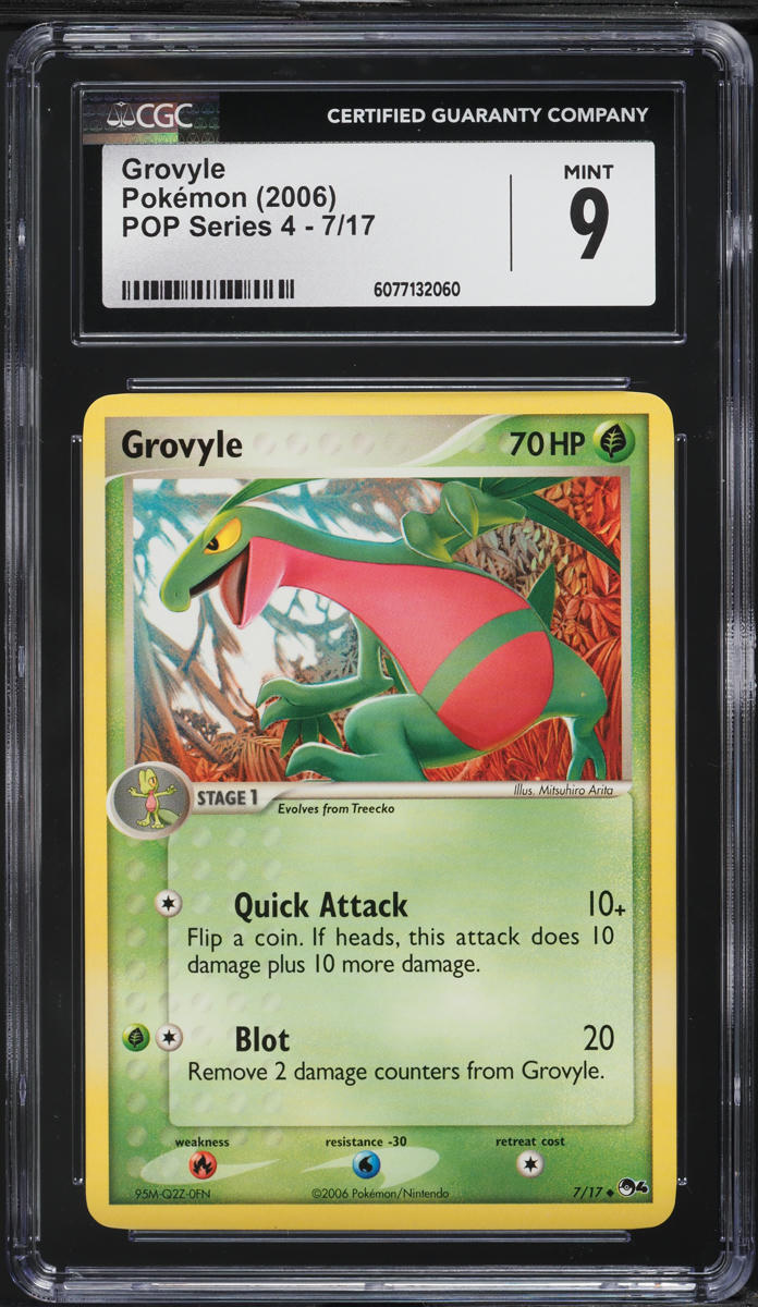 2006 Pokemon POP Series 4 Grovyle #7 CGC 9 MINT