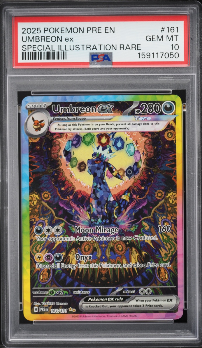 2025 Pokemon Scarlet & Violet Prismatic Evolutions SIR Umbreon Ex #161 PSA 10 GEM MINT