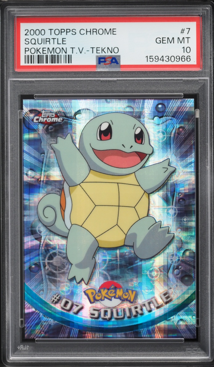 2000 Topps Chrome Pokemon Series 1 Tekno Squirtle #7 PSA 10 GEM MINT