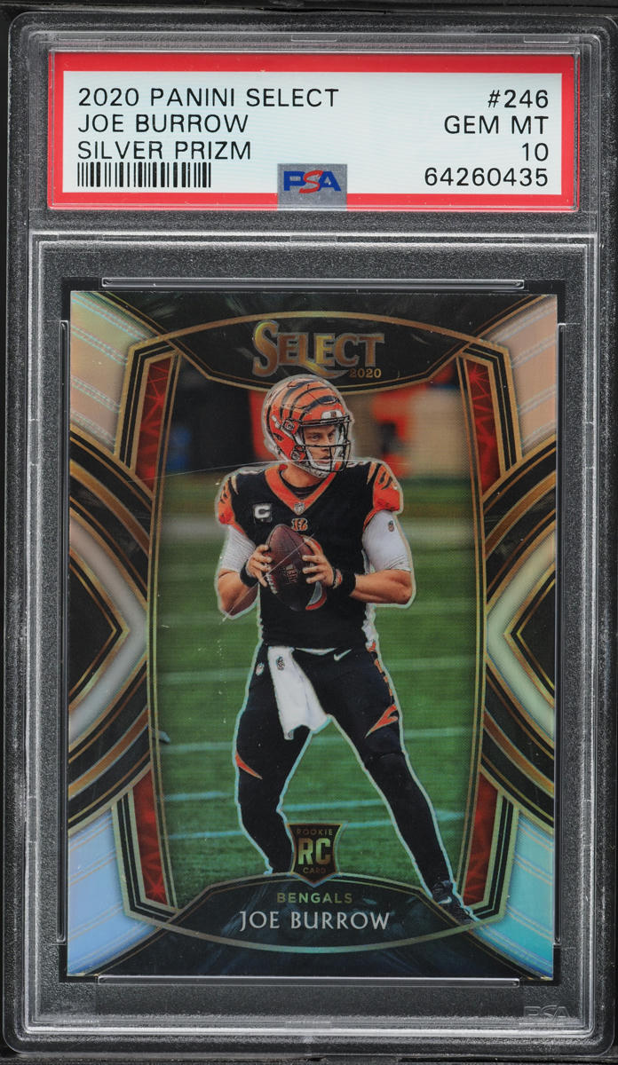 2020 Select Club Level Silver Prizm Joe Burrow ROOKIE #246 PSA 10 GEM MINT