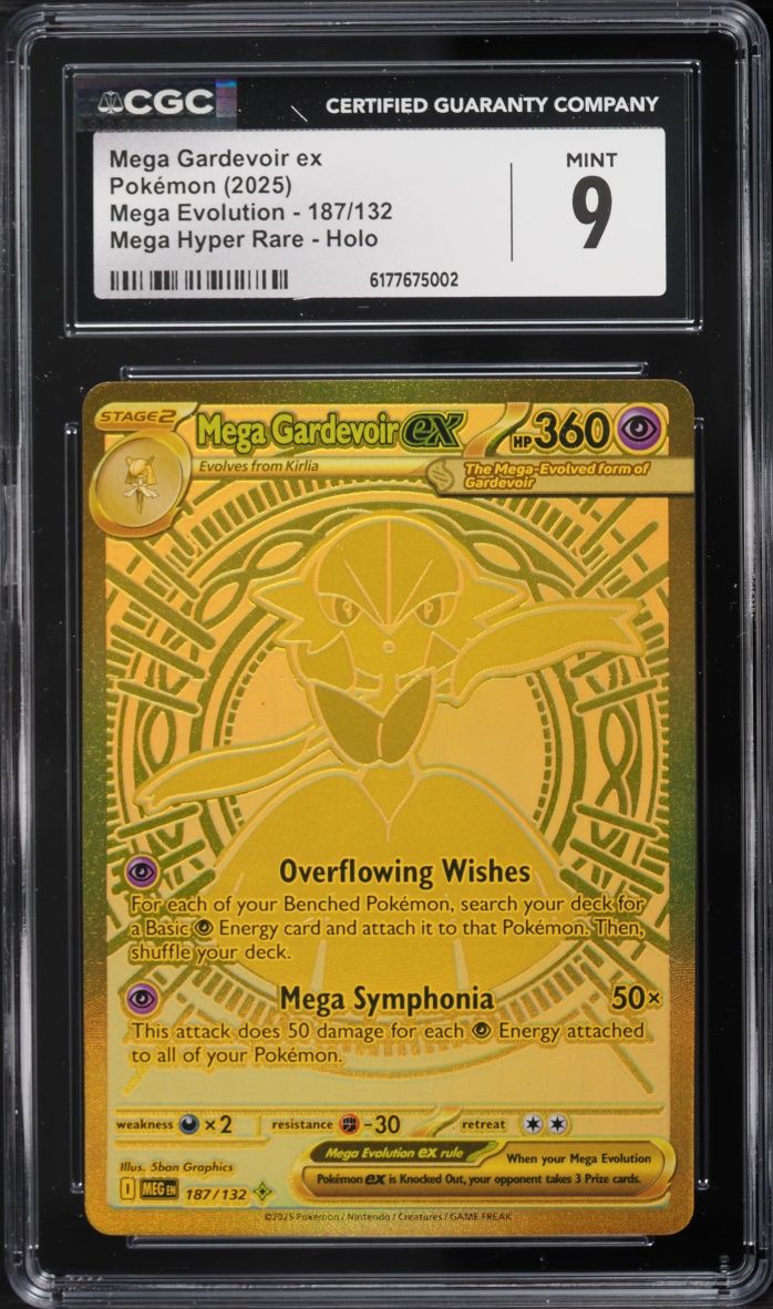 2025 Pokemon Mega Evolution MHR Mega Gardevoir ex #187 CGC 9 MINT