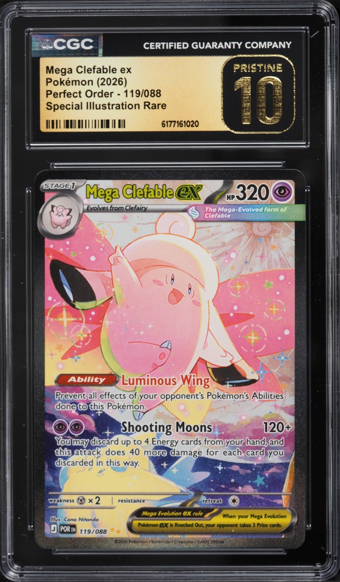 2026 Pokemon Mega Evolution Perfect Order SIR Mega Clefable ex #119 CGC 10 PRISTINE