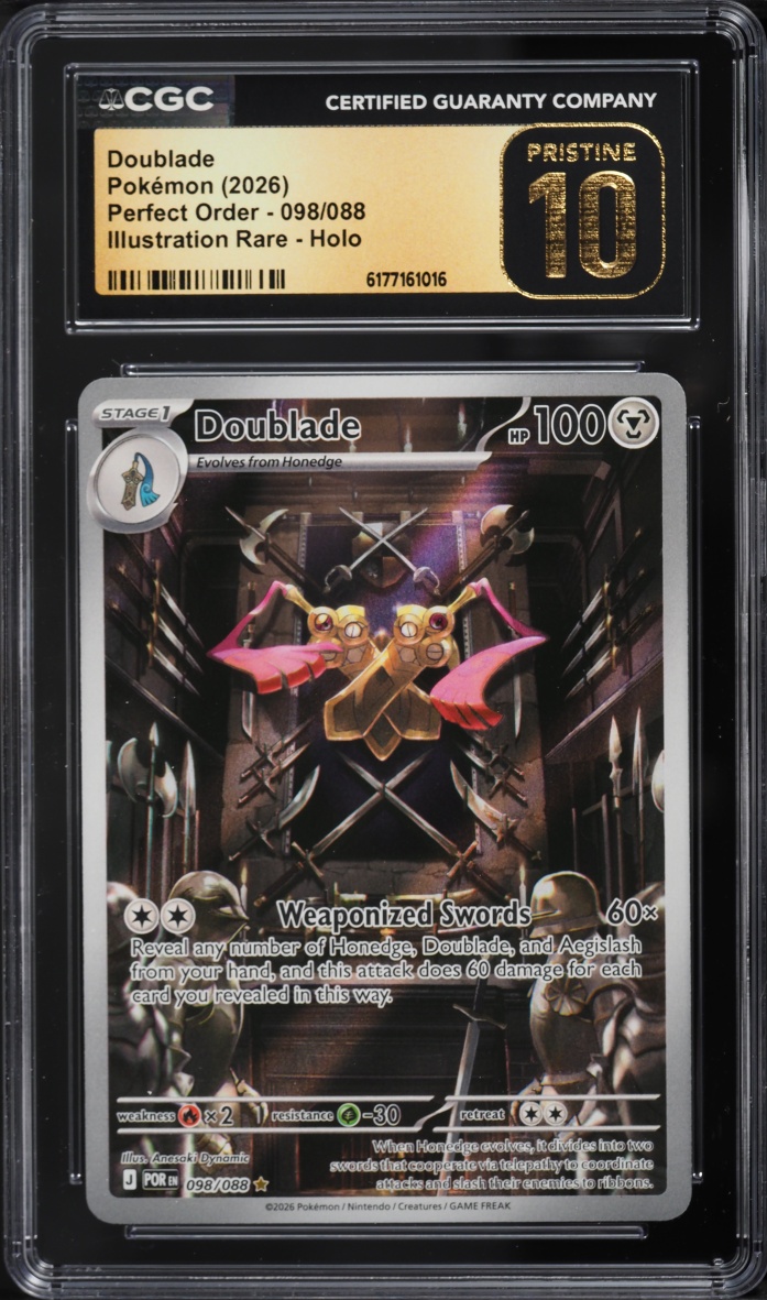 2026 Pokemon Mega Evolution Perfect Order IR Doublade #98 CGC 10 PRISTINE