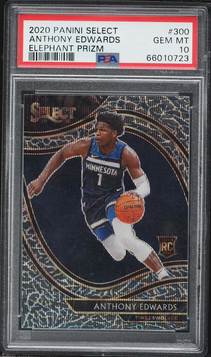 2020 Select Courtside Elephant Prizm Anthony Edwards ROOKIE #300 PSA 10 GEM MINT