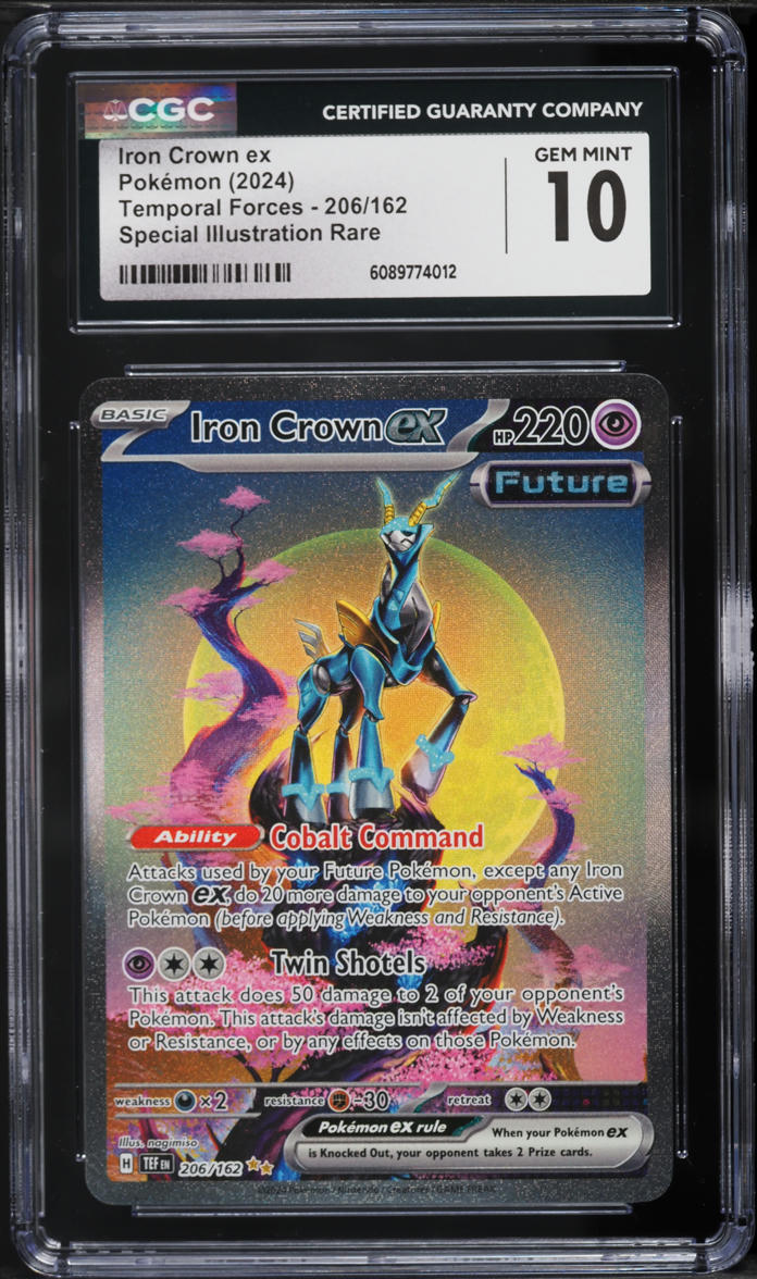 2024 Pokemon Scarlet & Violet Temporal Forces SIR Iron Crown ex #206 CGC 10 GEM MINT