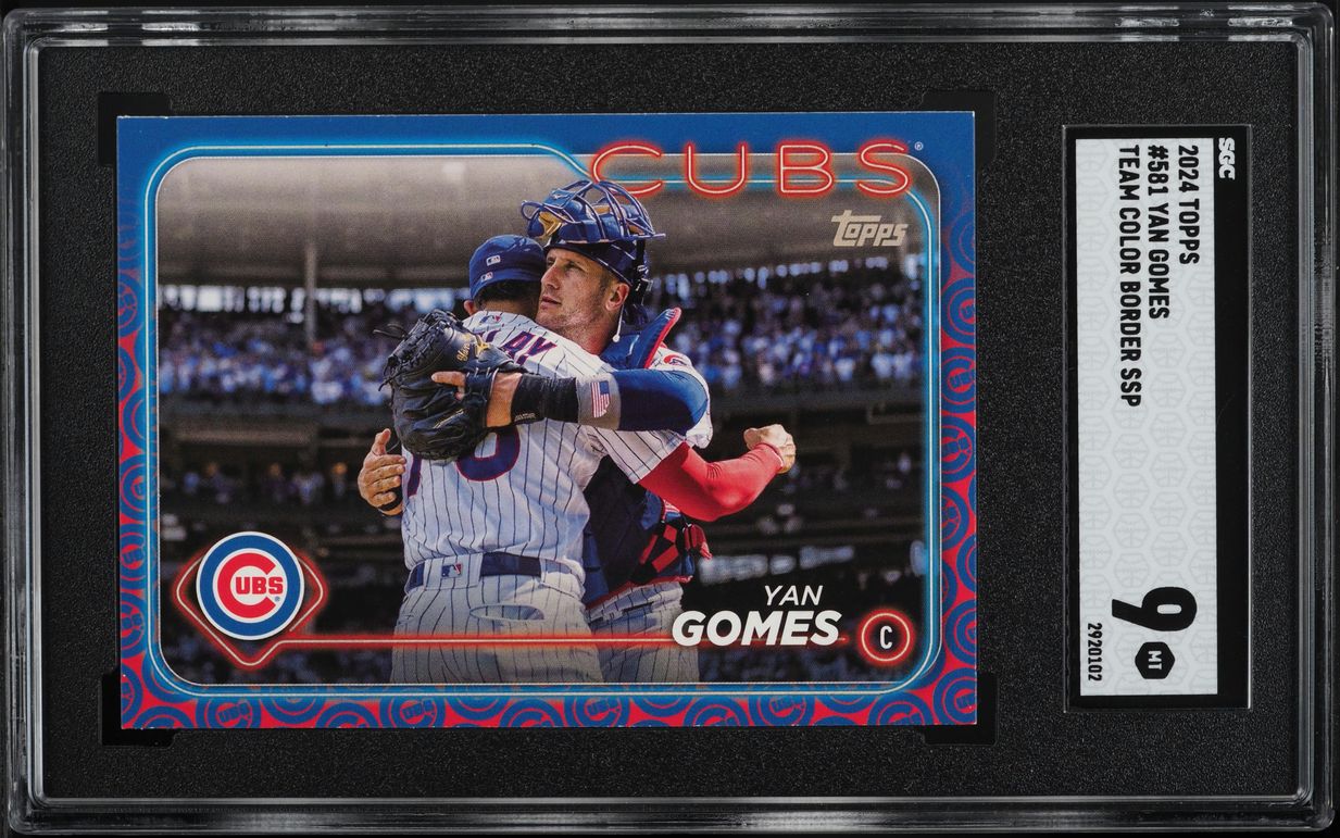 2024 Topps Team Color Border Yan Gomes SSP #581 SGC 9 MINT on Fanatics ...
