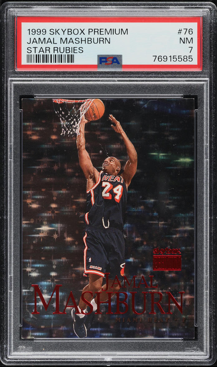 1999 Skybox Premium Star Rubies Jamal Mashburn /45 #76 PSA 7 NRMT