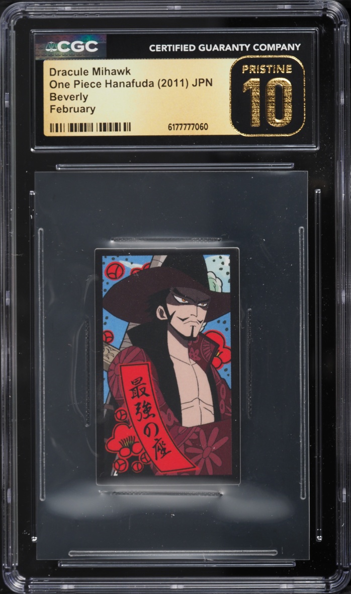 2011 One Piece Hanafuda Japanese Beverly February Dracule Mihawk CGC 10 PRISTINE