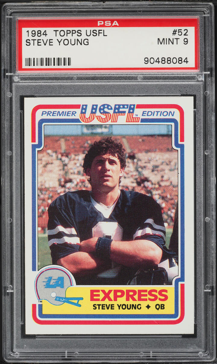 1984 Topps USFL Steve Young ROOKIE #52 PSA 9 MINT