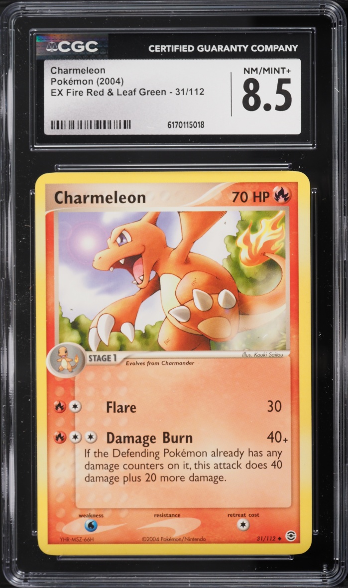 2004 Pokemon EX Fire Red & Leaf Green Charmeleon #31 CGC 8.5 NM-MT+