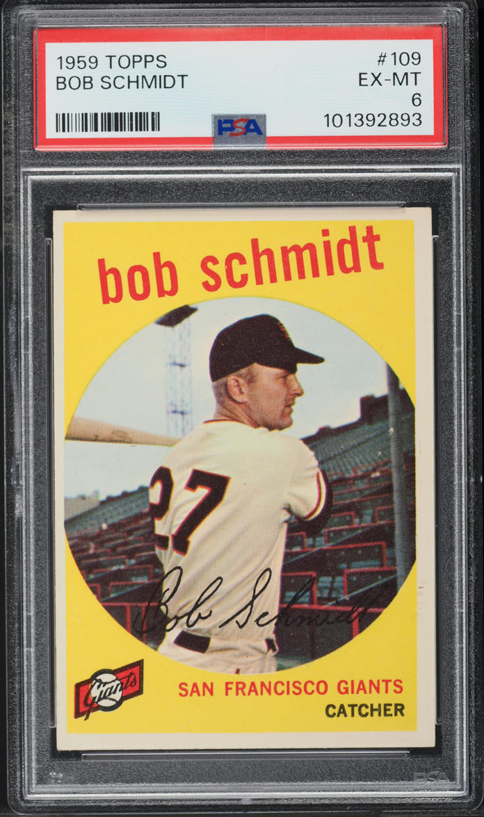 1959 Topps Bob Schmidt #109 PSA 6 EXMT