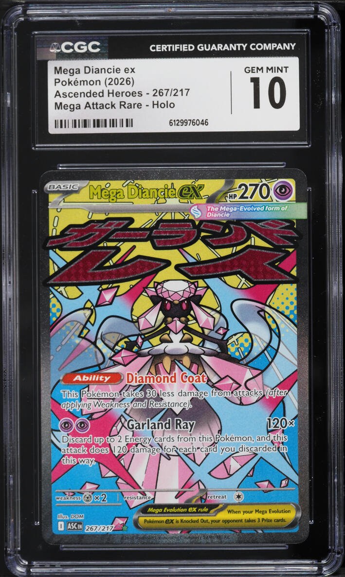 2026 Pokemon Mega Evolution Ascended Heroes MA Mega Diancie ex #267 CGC 10 GEM MINT