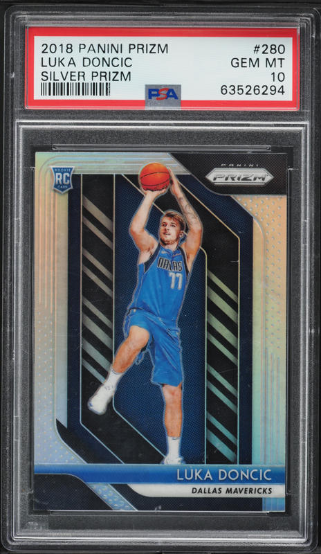 2018 Panini Prizm Green Pulsar Luka Doncic ROOKIE /25 #280 PSA 9