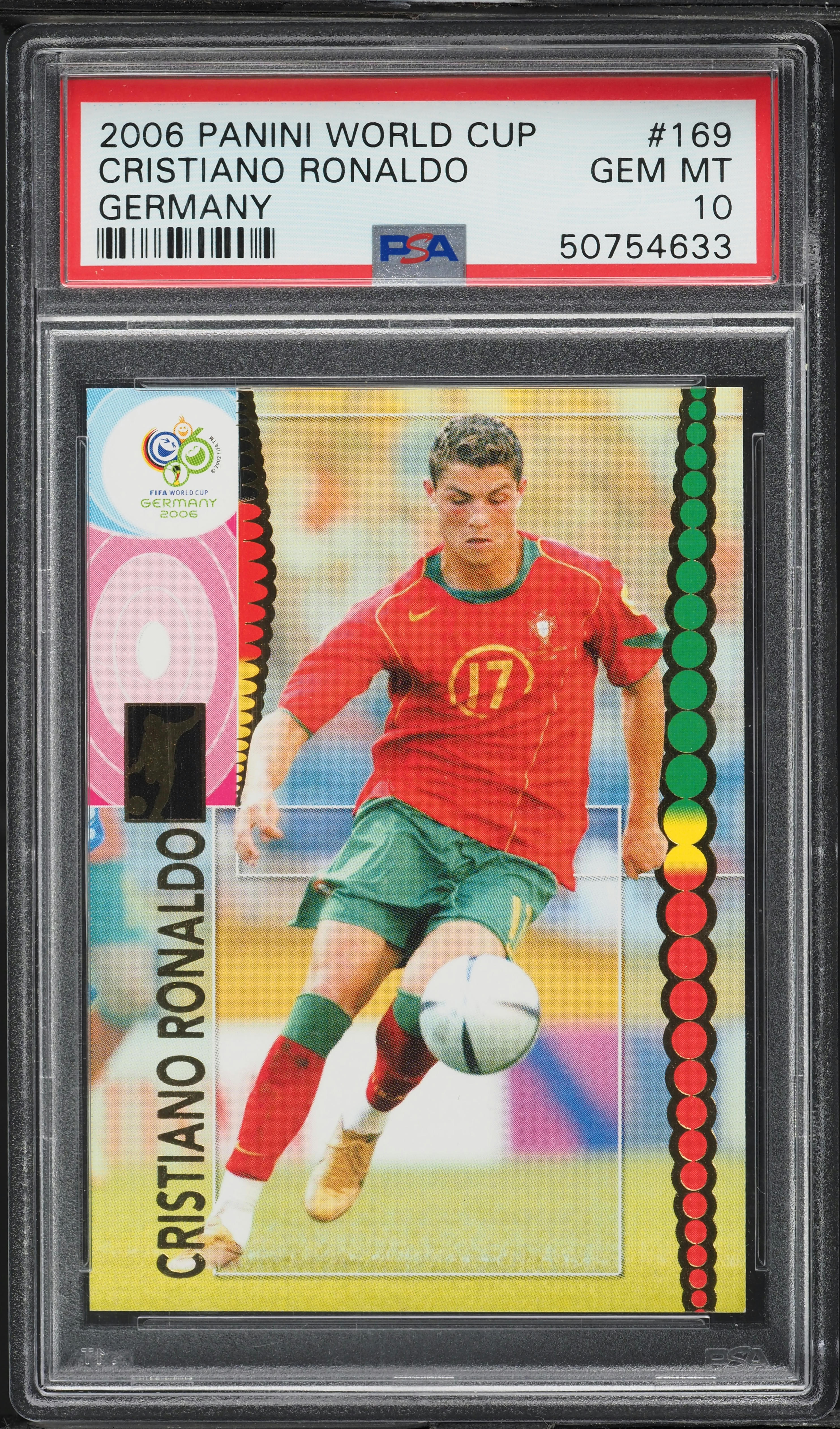 2006 WORLD CUP #169 クリスティアーノ・ロナウド PSA8 2006 WORLD CUP