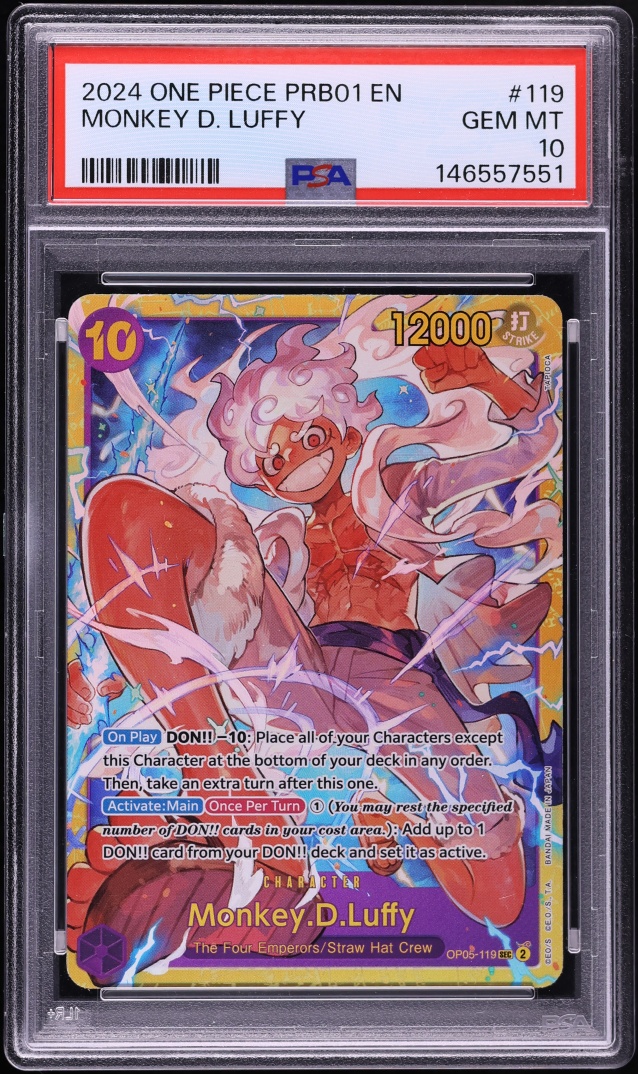 2024 One Piece Premium Booster The Best SEC Monkey D. Luffy #OP05-119 PSA 10 GEM MINT