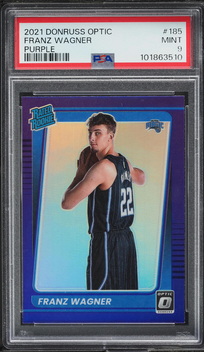 2021 Donruss Optic Purple Franz Wagner ROOKIE #185 PSA 9 MINT