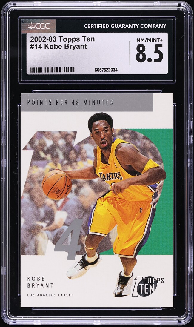 2002 Topps Ten Kobe Bryant #14 CGC 8.5 NM-MT+