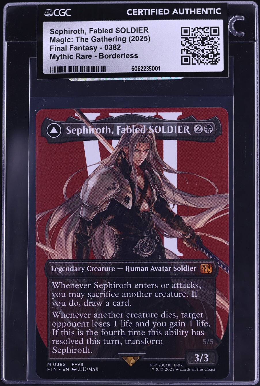2025 Magic The Gathering MTG Final Fantasy Sephiroth, Fabled Soldier CGC AUTH
