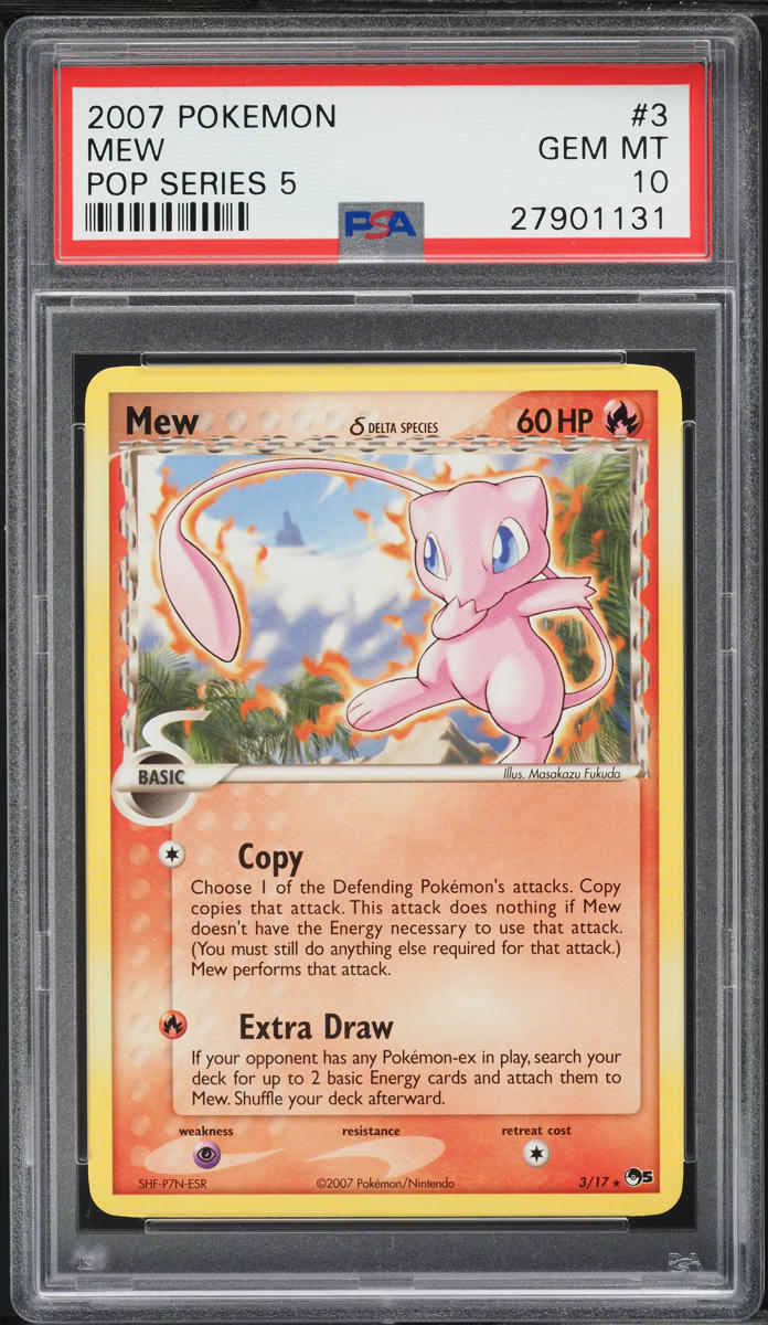 2007 Pokemon POP Series 5 Holo Mew #3 PSA 10 GEM MINT