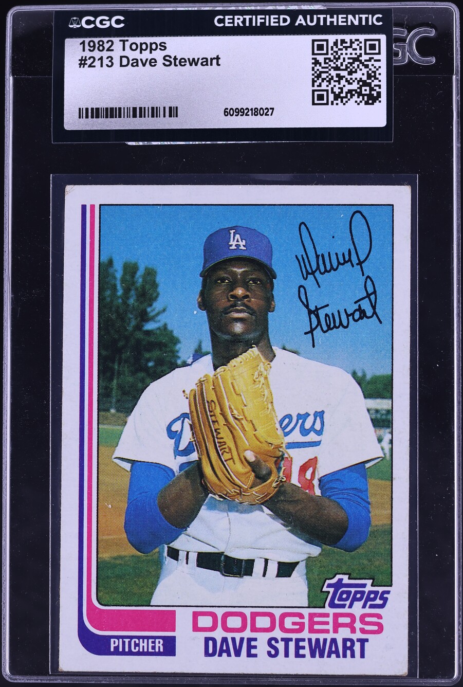 1982 Topps Dave Stewart ROOKIE #213 CGC AUTH