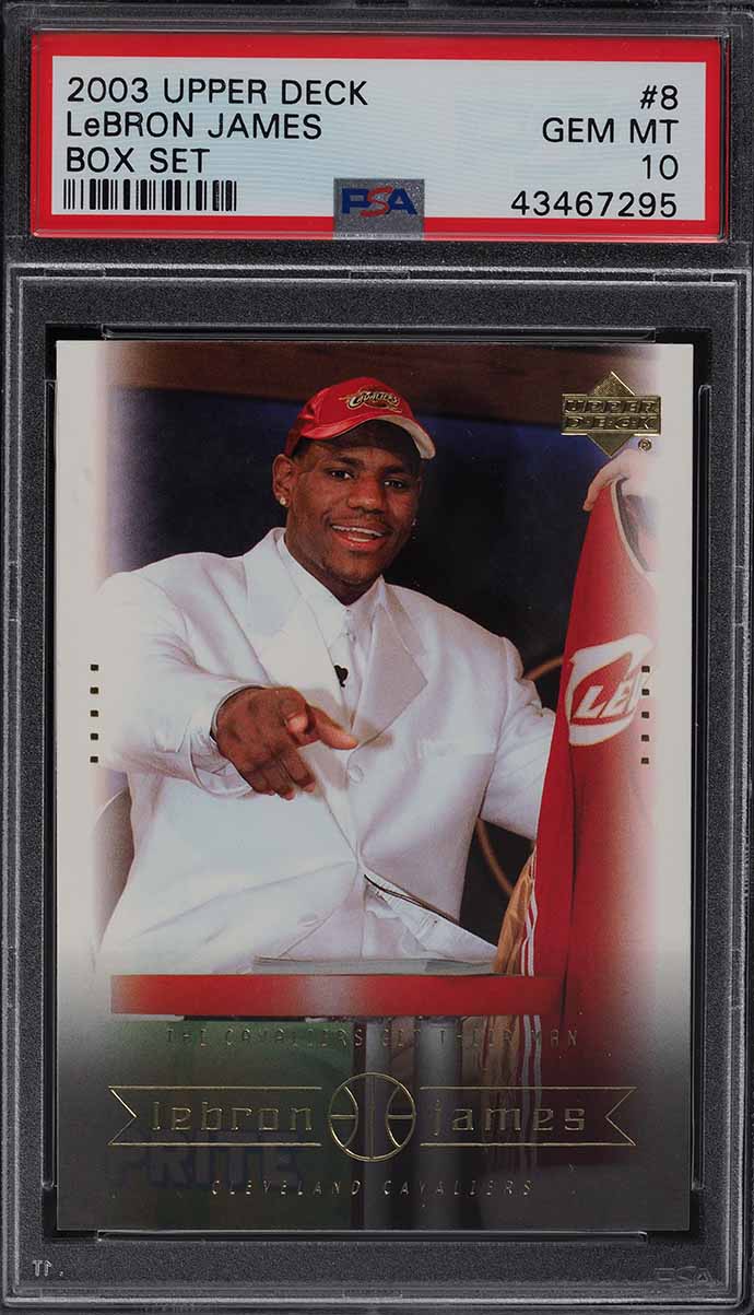 2003 Upper Deck Box Set LeBron James ROOKIE #8 PSA 10 GEM MINT - Main Image