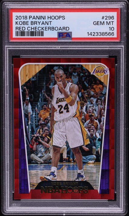 2018 Hoops Red Checkerboard Kobe Bryant 15/15 #296 PSA 10 GEM MINT