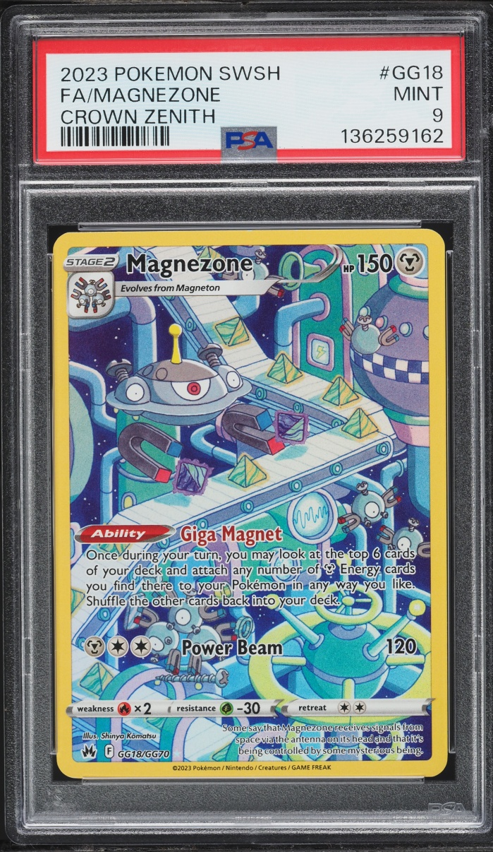 2023 Pokemon Sword & Shield Crown Zenith Alt Art Magnezone #GG18 PSA 9 MINT