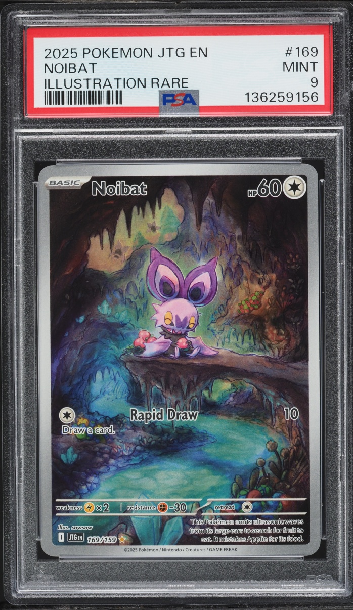 2025 Pokemon Scarlet & Violet Journey Together IR Noibat #169 PSA 9 MINT