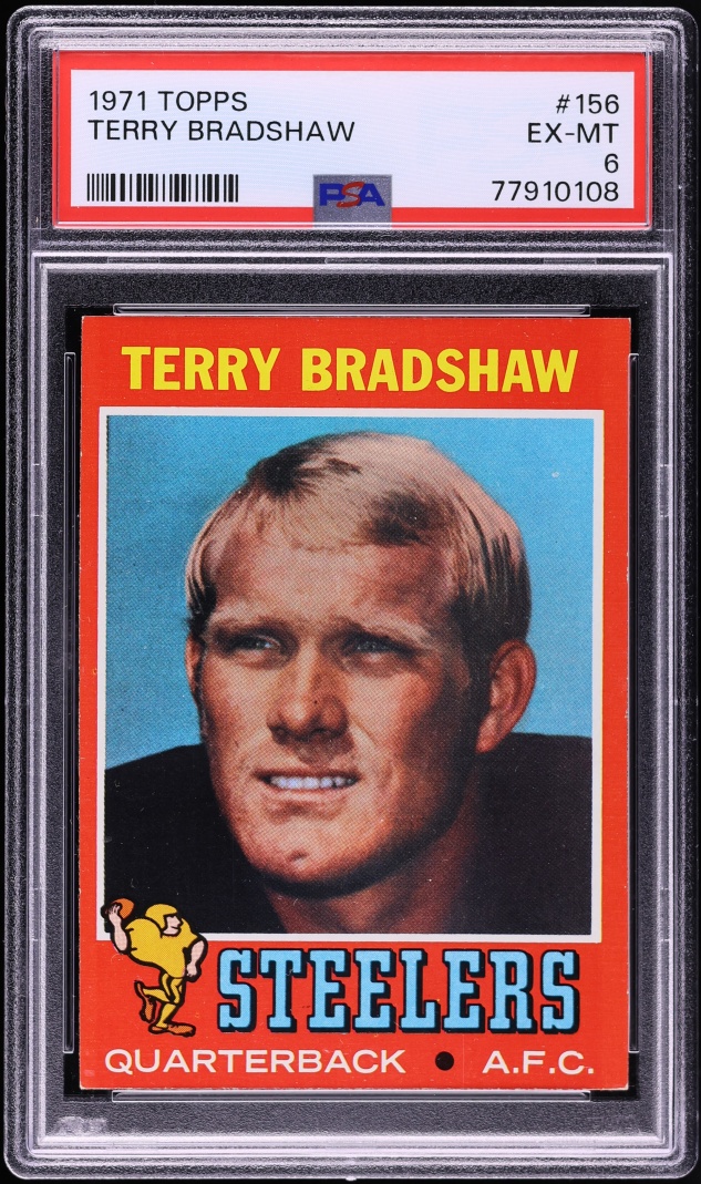 1971 Topps Football Terry Bradshaw ROOKIE #156 PSA 6 EXMT