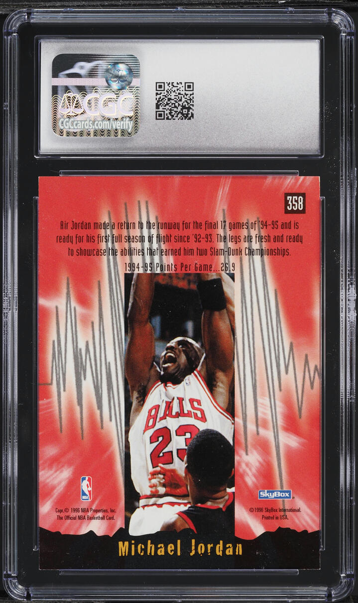 1995 Hoops Michael Jordan #358 CGC 7 NRMT