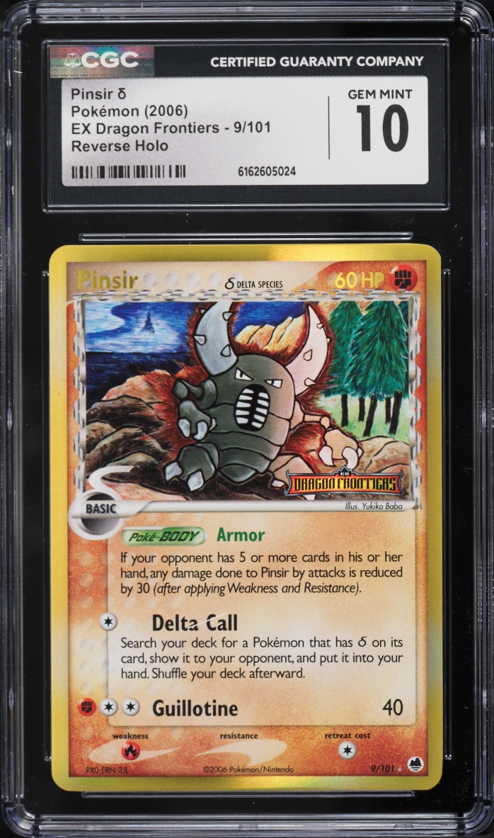 2006 Pokemon EX Dragon Frontiers Reverse Holo Pinsir #9 CGC 10 GEM MINT